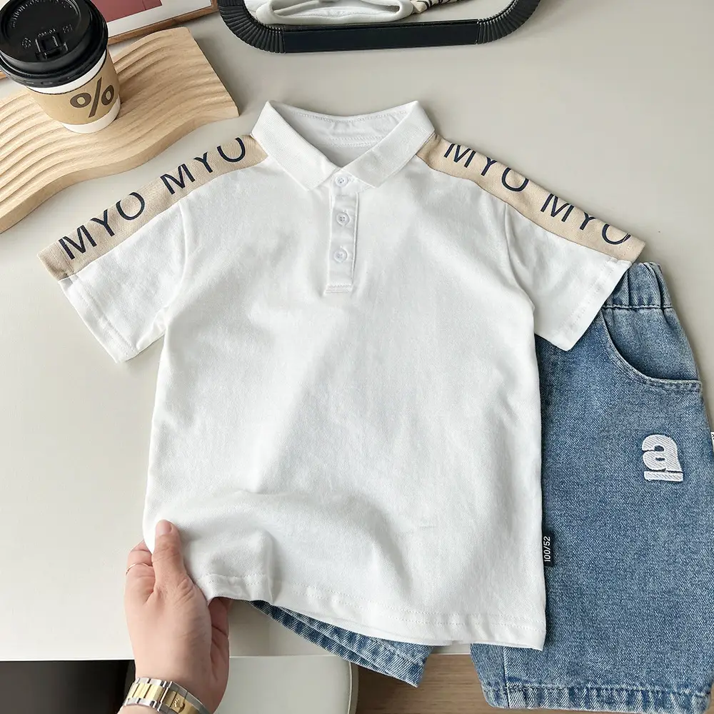 2025 Boys Navy Polo Short Sleeve Summer Wear - Image 7