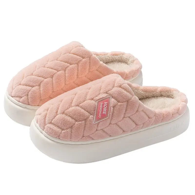 2025 New Thickened Cotton Slippers for Women Autumn and Winter Home Warmth Anti-Slip Plus Velvet Thick Sole Couple Cotton Slippers Wholesale - Image 11