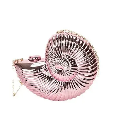 2025 Gold Spiral Shoulder Crossbody Bag with Chain - Image 9