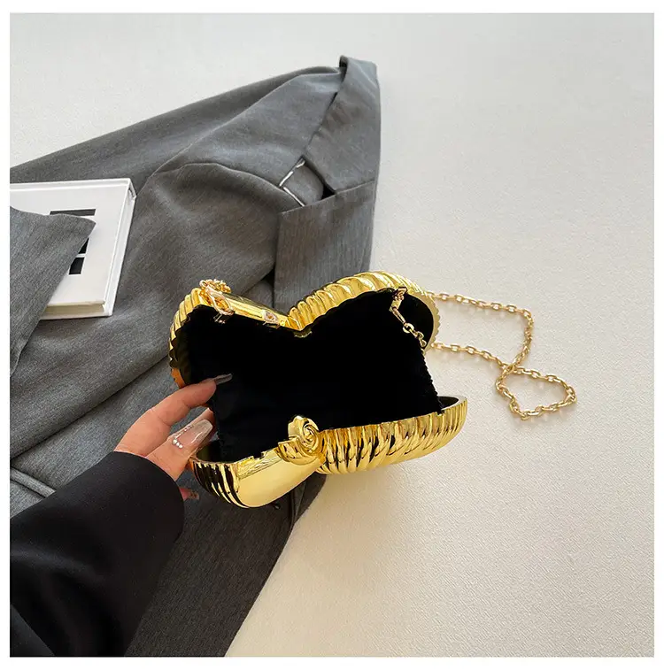 2025 Gold Spiral Shoulder Crossbody Bag with Chain — feature 12
