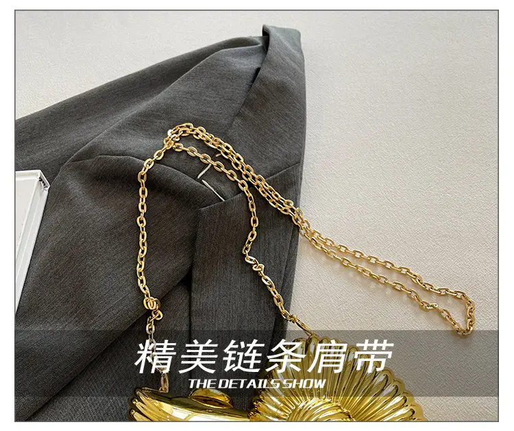 2025 Gold Spiral Shoulder Crossbody Bag with Chain — feature 5