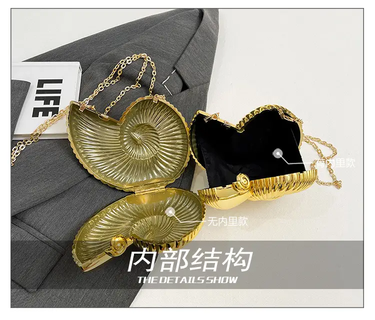 2025 Gold Spiral Shoulder Crossbody Bag with Chain — feature 9