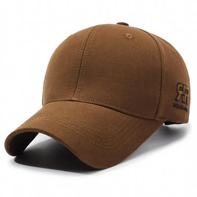 Men's Brown Embroidered Baseball Cap with Logo - Image 5