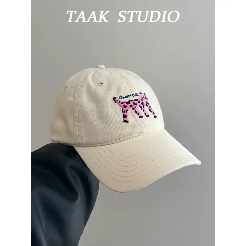 Japanese Cat Spotted Baseball Cap for Kids Beige — feature 7