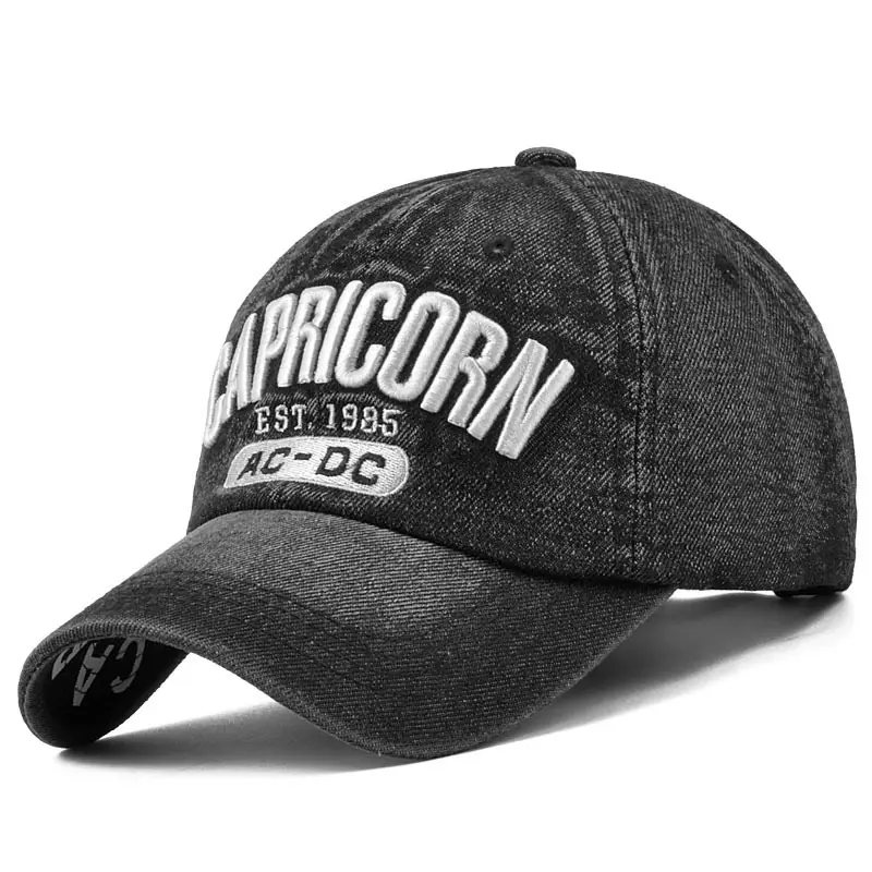 Men's Korean Style Vintage Cap Blue Black - Image 5