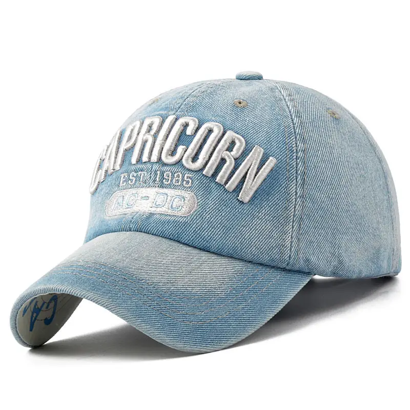 Men's Korean Style Vintage Cap Blue Black - Image 7