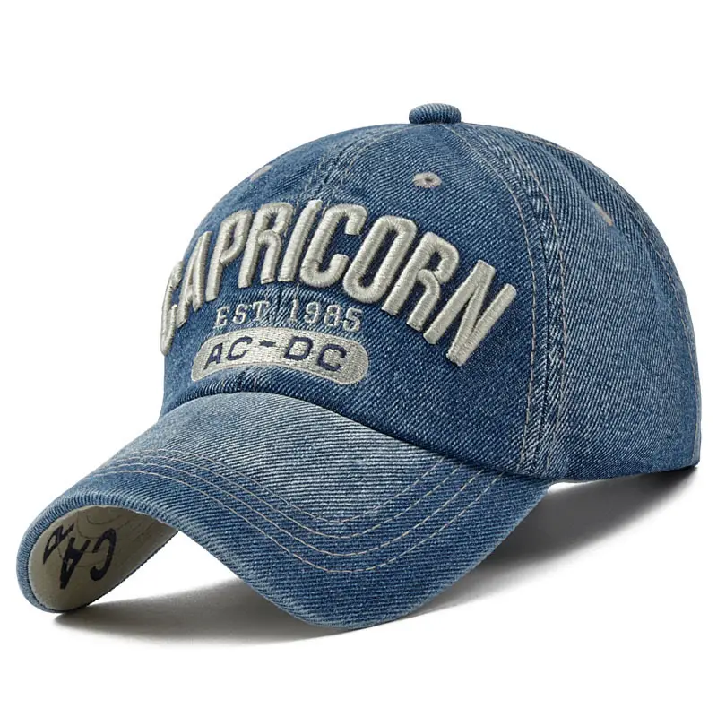 Men's Korean Style Vintage Cap Blue Black — feature 3