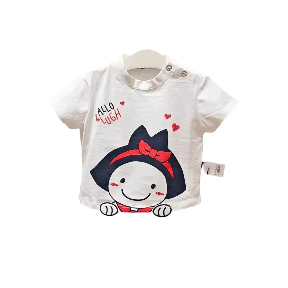 Kids Round Neck T-Shirt Navy Blue Shorts Set - Image 6