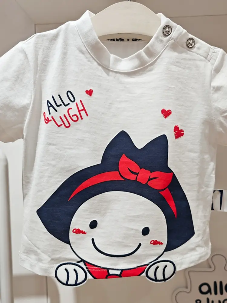 Kids Round Neck T-Shirt Navy Blue Shorts Set — feature 25