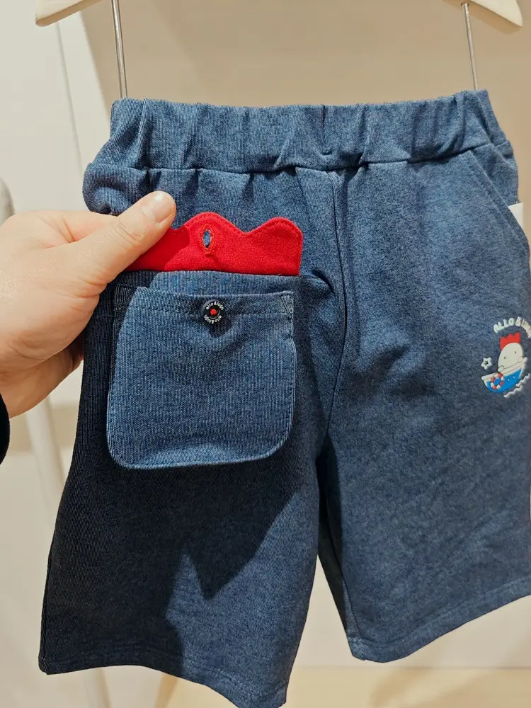 Kids Round Neck T-Shirt Navy Blue Shorts Set — feature 30