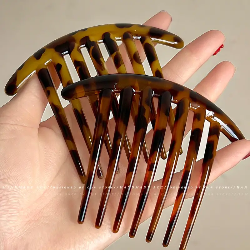 Leopard Print Hair Combs for Girls All Match - Image 8