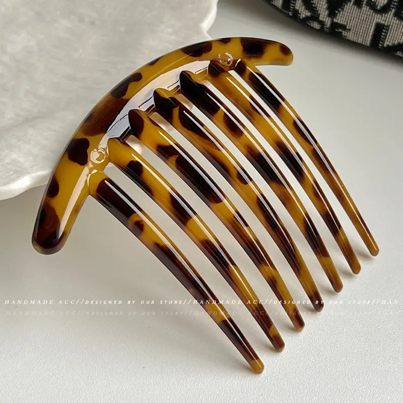 Leopard Print Hair Combs for Girls All Match - Image 2