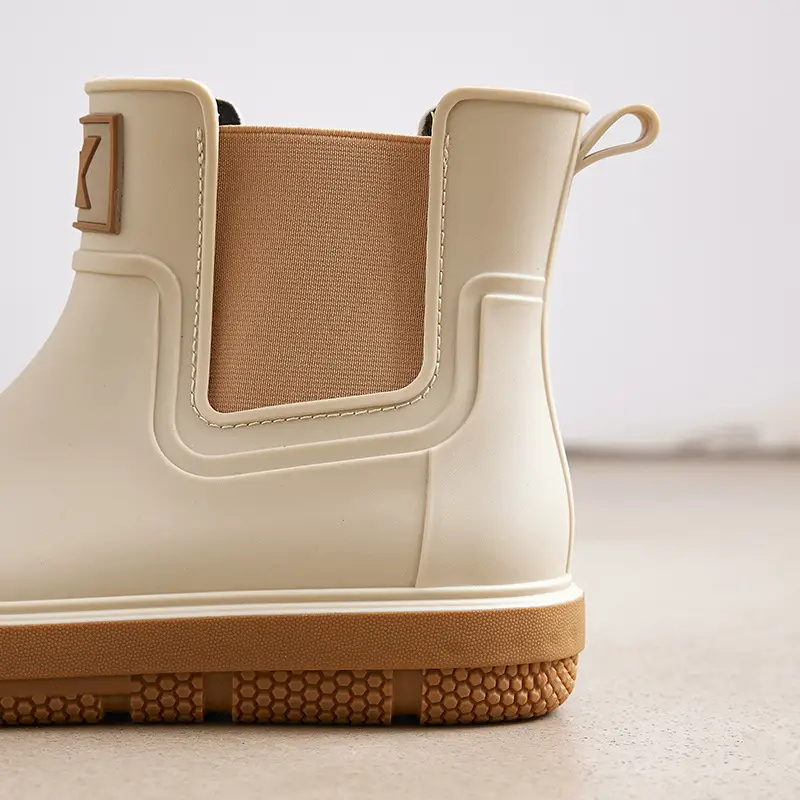 Couple's new elastic rain boots low and medium rain boots Chelsea waterproof non-slip rain outdoor can wear men's and women's boots - Image 7
