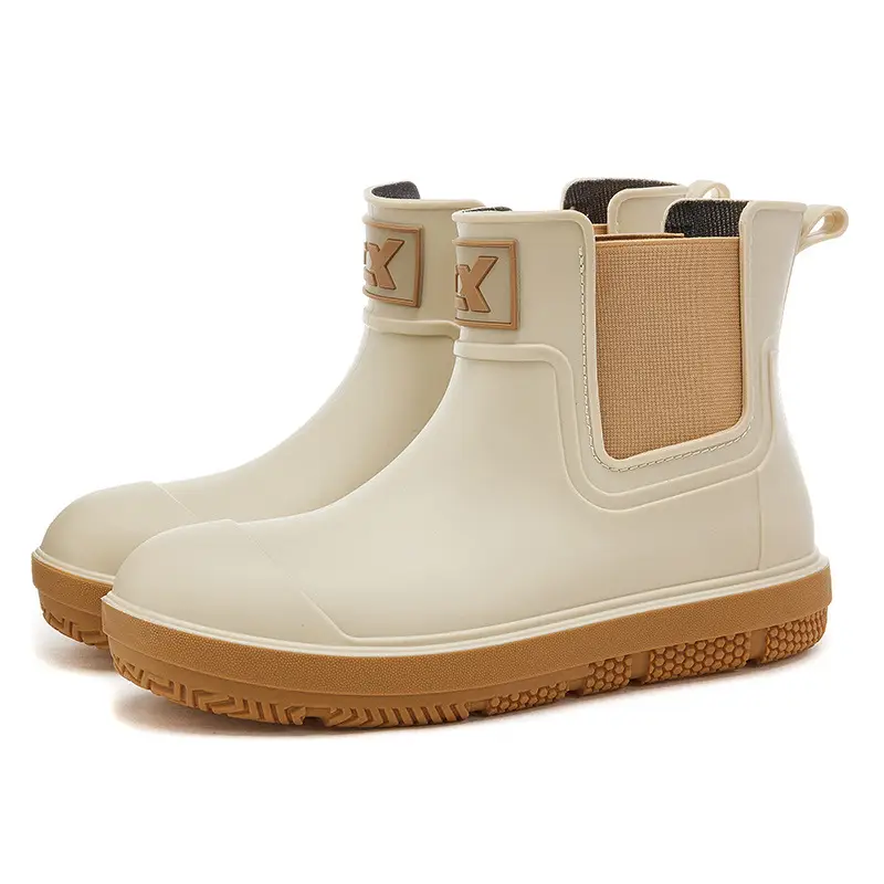 Couple's new elastic rain boots low and medium rain boots Chelsea waterproof non-slip rain outdoor can wear men's and women's boots - Image 2