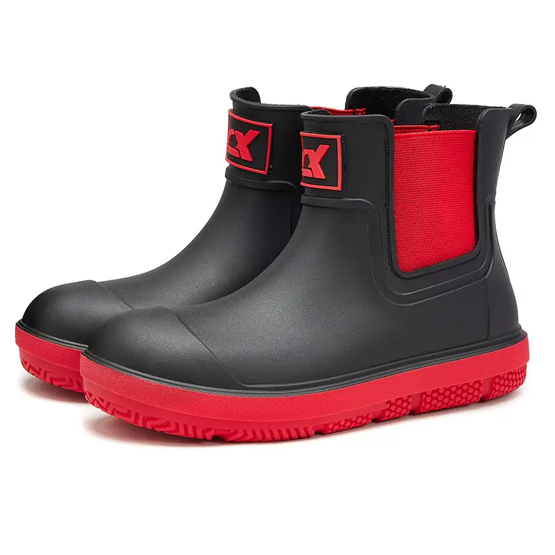 Couple's new elastic rain boots low and medium rain boots Chelsea waterproof non-slip rain outdoor can wear men's and women's boots - Image 3