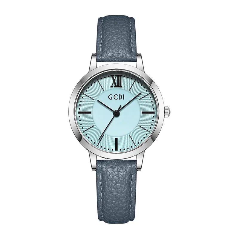 Gold Retro Women's Quartz Watch with Brown Belt - Image 2