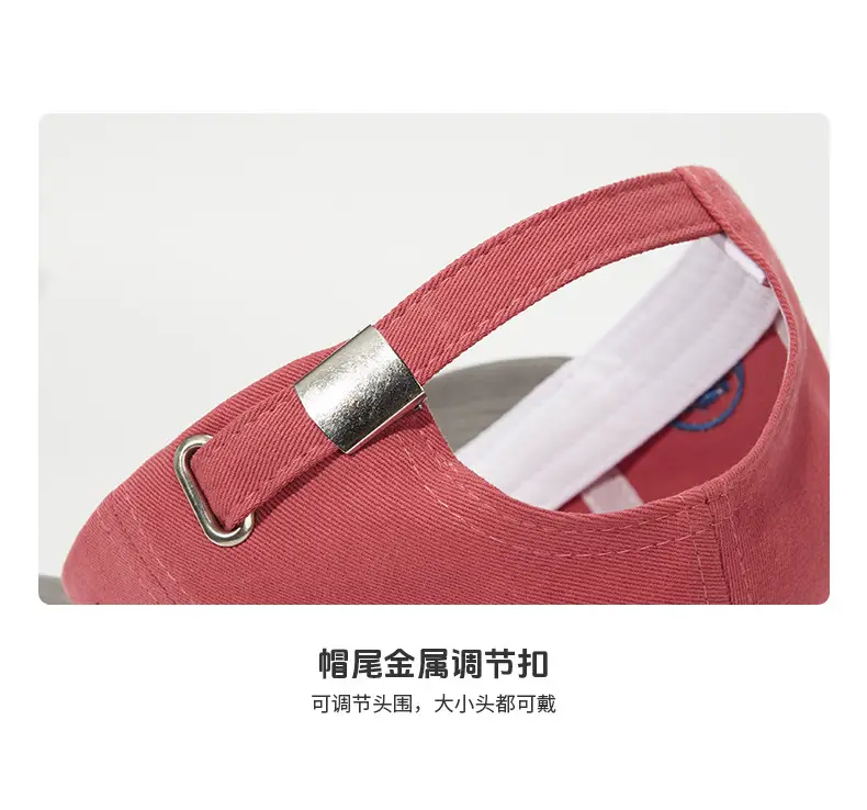 Tide Retro Letter Baseball Cap Pink Grey Men Women — feature 3