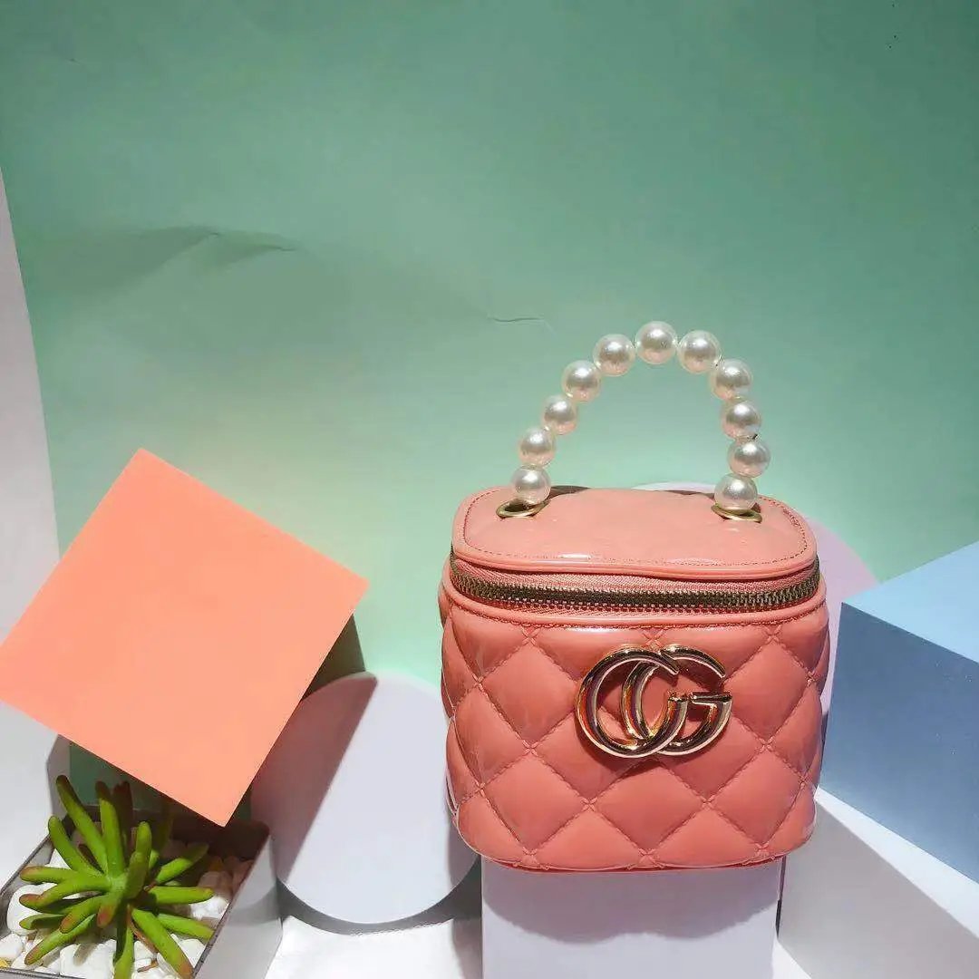 Jelly Quilted Cosmetic Bag Pearl Chain Shoulder Crossbody — feature 11
