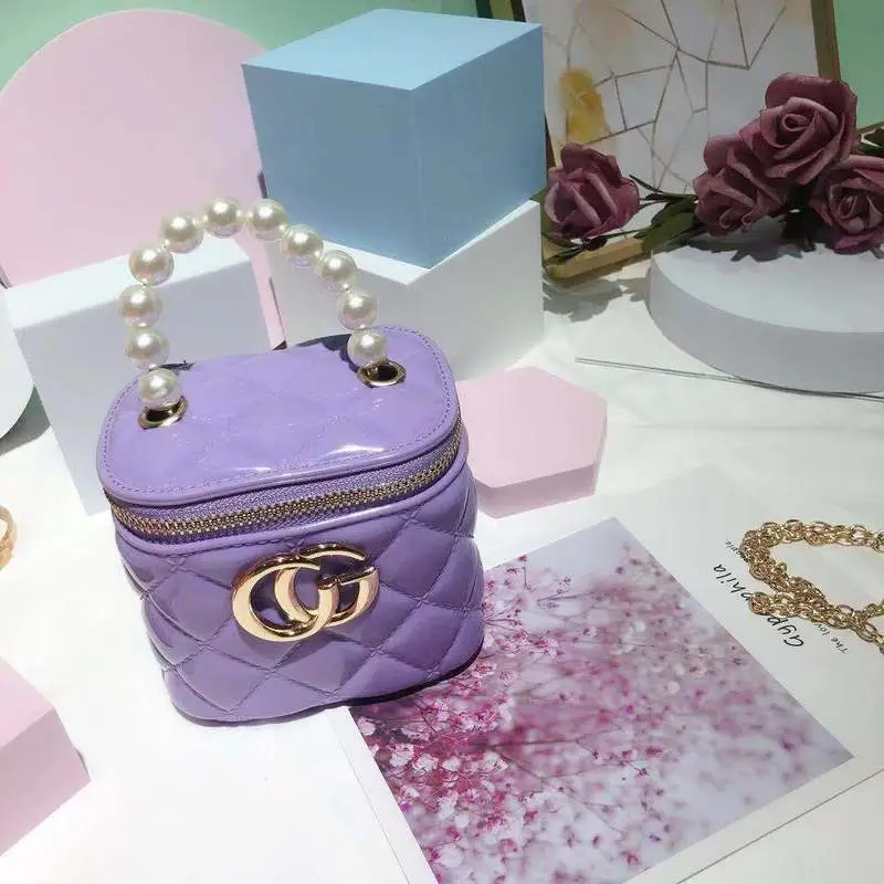 Jelly Quilted Cosmetic Bag Pearl Chain Shoulder Crossbody - Image 6