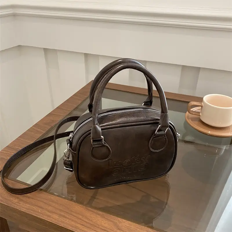 Black Vintage Maillard Style Shoulder Crossbody Bag Women 2024 - Image 2