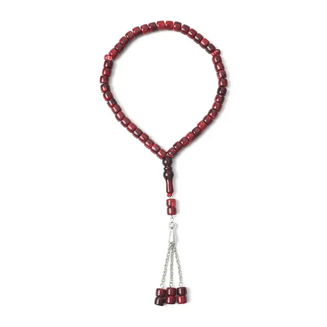 Islamic Rosary String 45" Red Handcrafted Muslim Prayer - Image 11