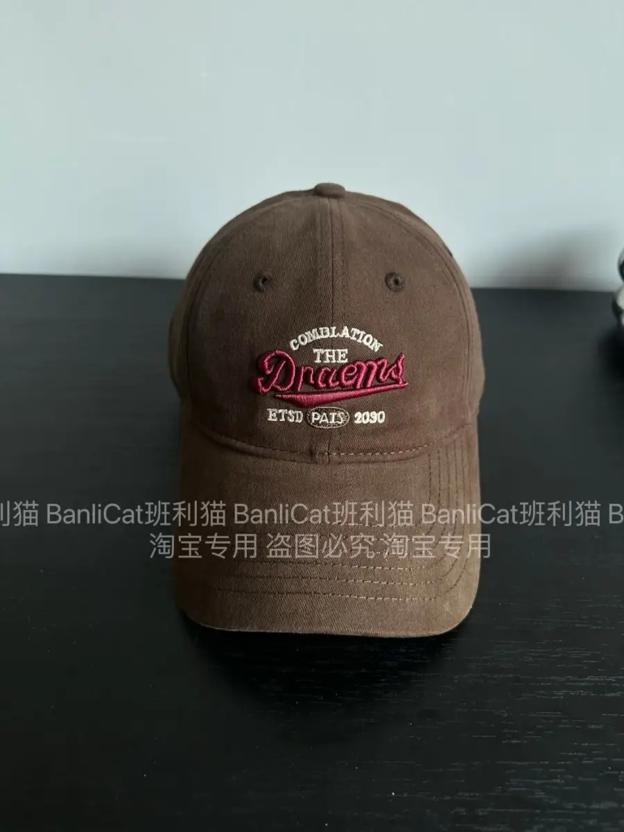 Women's Brown Fossil Cap Wide Brim Embroidered - Image 3