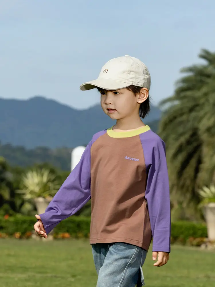 Kids Raglan Sleeve T-Shirt Blue Green Boy All-match - Image 7