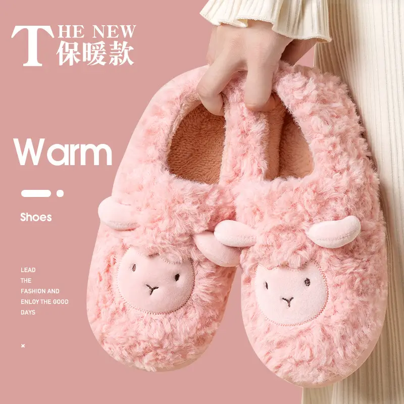 Cotton Slippers for Winter Indoor Home Use, Couple's Plush Slippers for Outdoor Wear, Autumn and Winter Height-Increasing Couple's Style, Non-Slip - Image 6