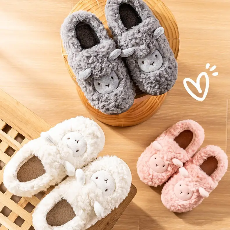 Cotton Slippers for Winter Indoor Home Use, Couple's Plush Slippers for Outdoor Wear, Autumn and Winter Height-Increasing Couple's Style, Non-Slip - Image 9