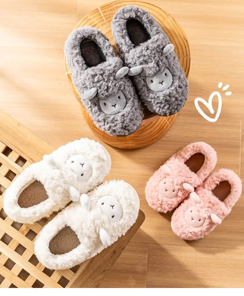 Cotton Slippers for Winter Indoor Home Use, Couple's Plush Slippers for Outdoor Wear, Autumn and Winter Height-Increasing Couple's Style, Non-Slip — feature 12