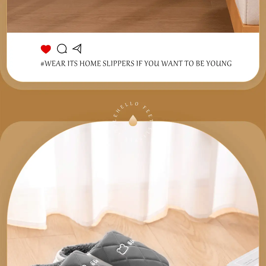 Waterproof Cotton Slippers for Men and Teenagers Autumn and Winter 2026 New Indoor Home Thick-Soled Non-Slip Plush Slippers for Men — feature 13