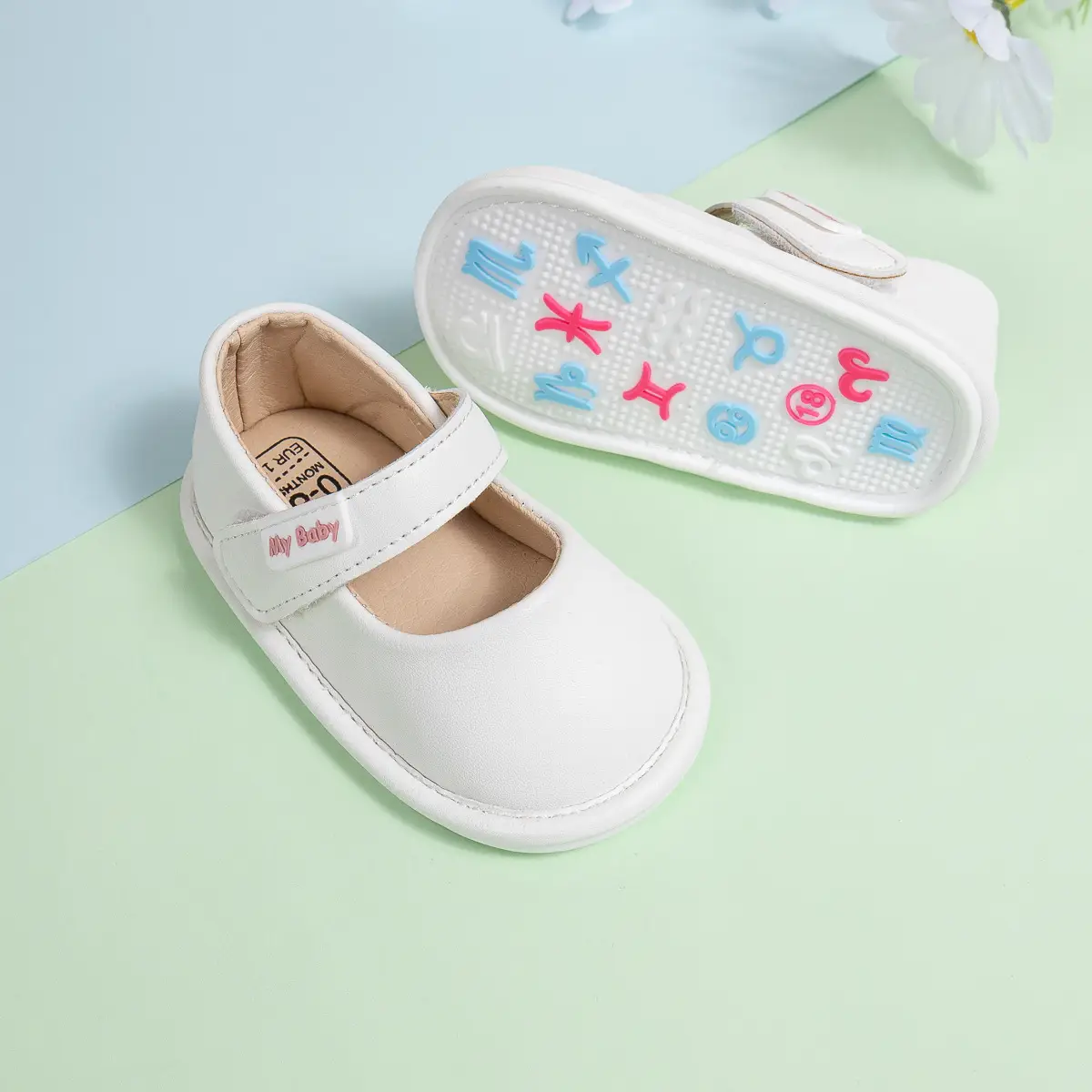 White New Baby Leather Slip-On Shoes for Toddles — feature 10