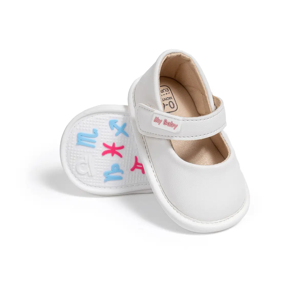 White New Baby Leather Slip-On Shoes for Toddles — feature 16