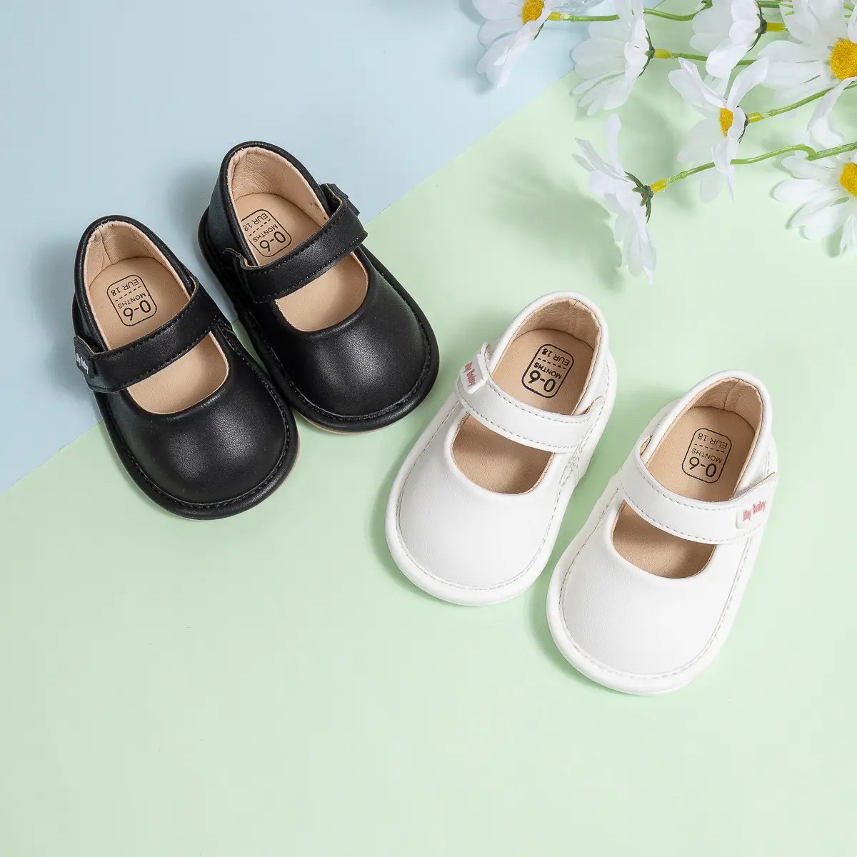 White New Baby Leather Slip-On Shoes for Toddles — feature 4