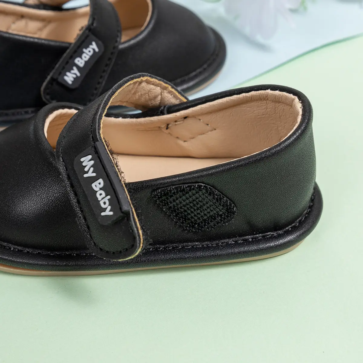 White New Baby Leather Slip-On Shoes for Toddles — feature 7