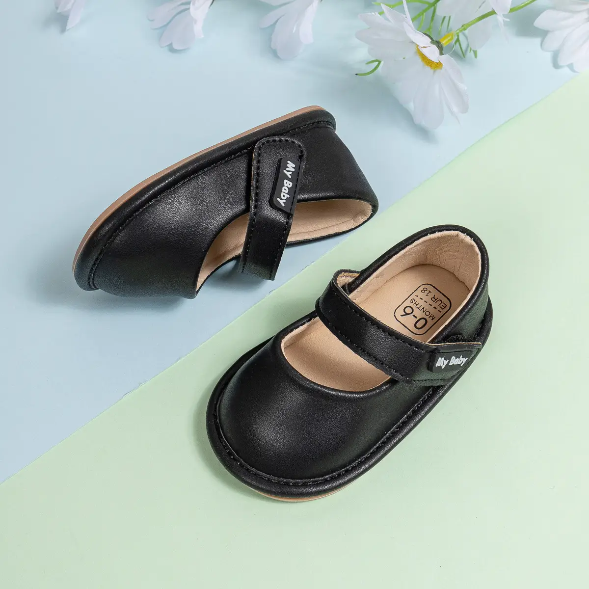 White New Baby Leather Slip-On Shoes for Toddles — feature 8