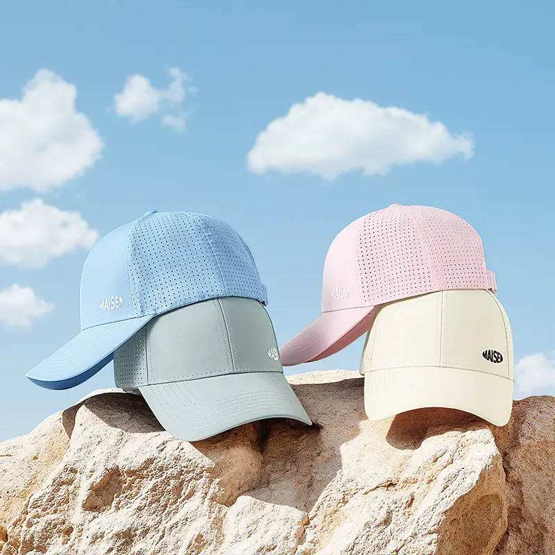 White Mesh Baseball Cap with Brand Logo - Image 13
