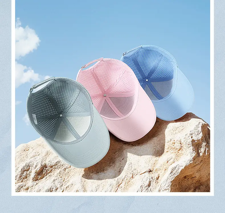 White Mesh Baseball Cap with Brand Logo — feature 18