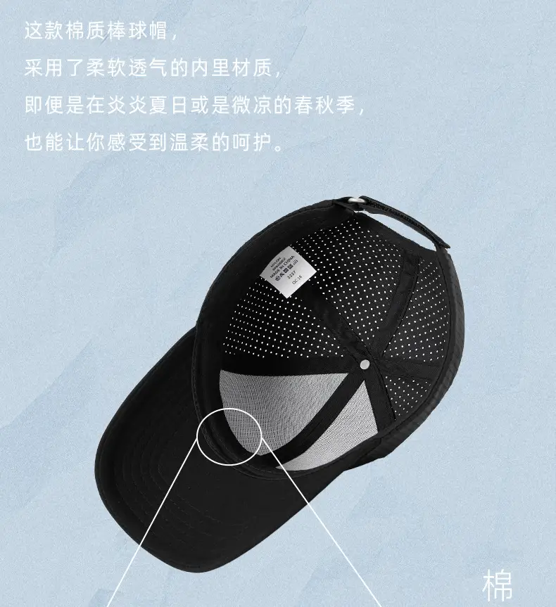 White Mesh Baseball Cap with Brand Logo — feature 19