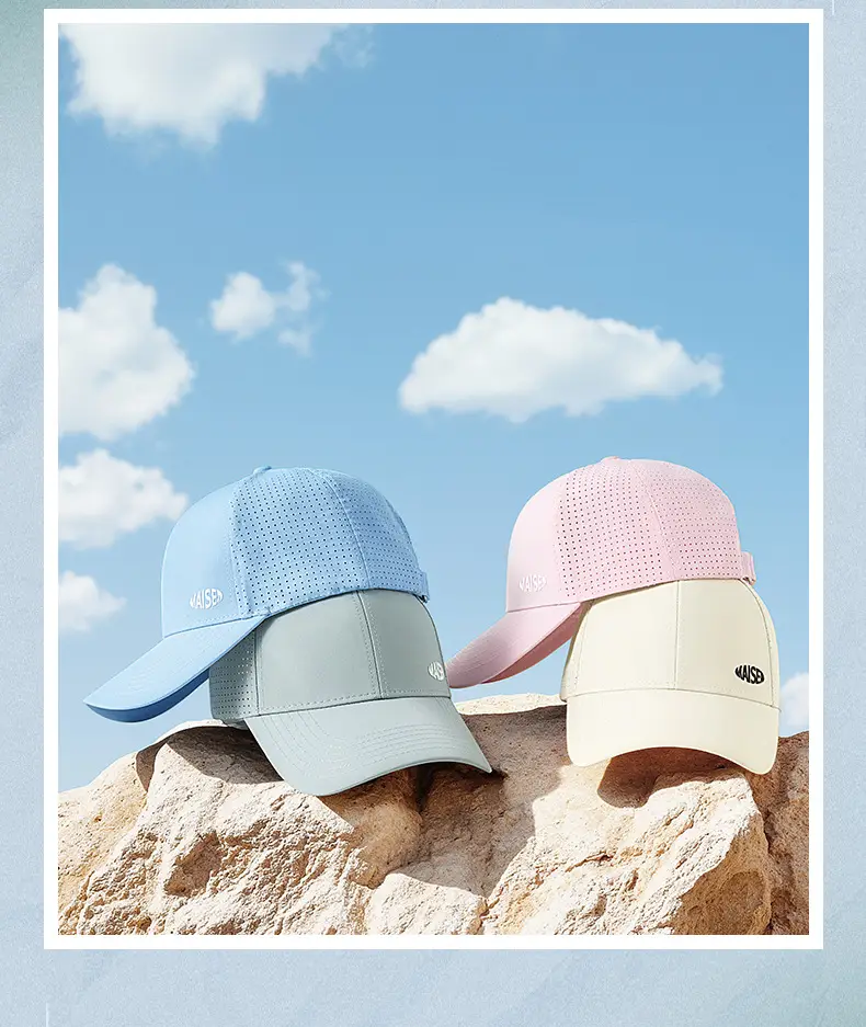 White Mesh Baseball Cap with Brand Logo — feature 25