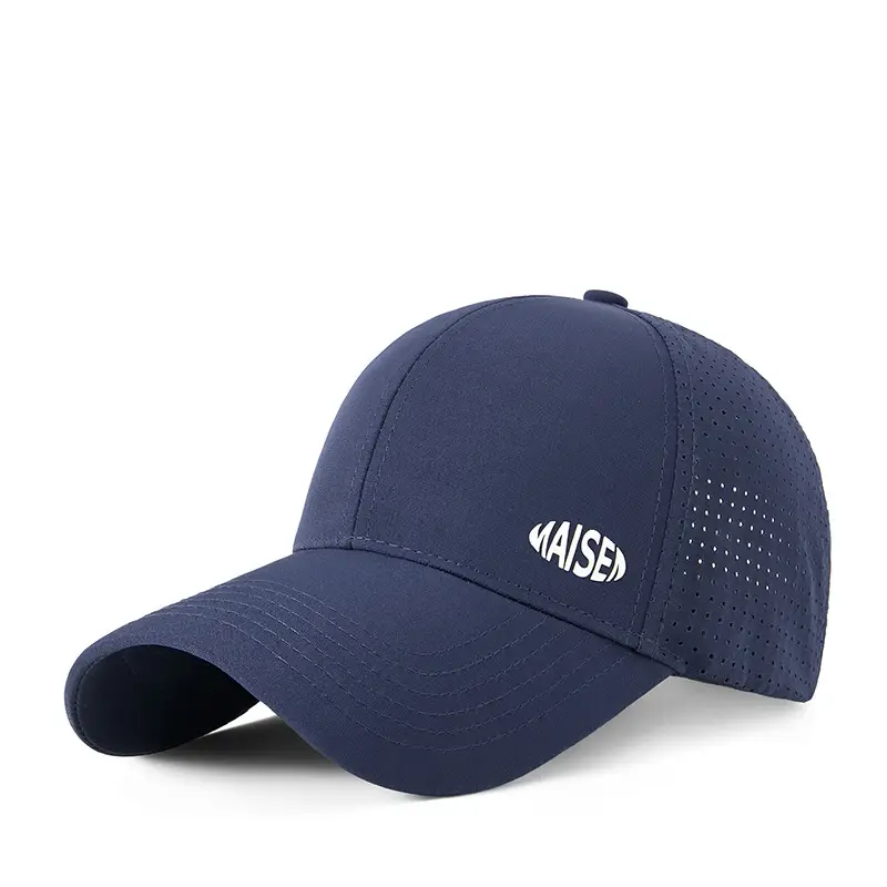 White Mesh Baseball Cap with Brand Logo - Image 2
