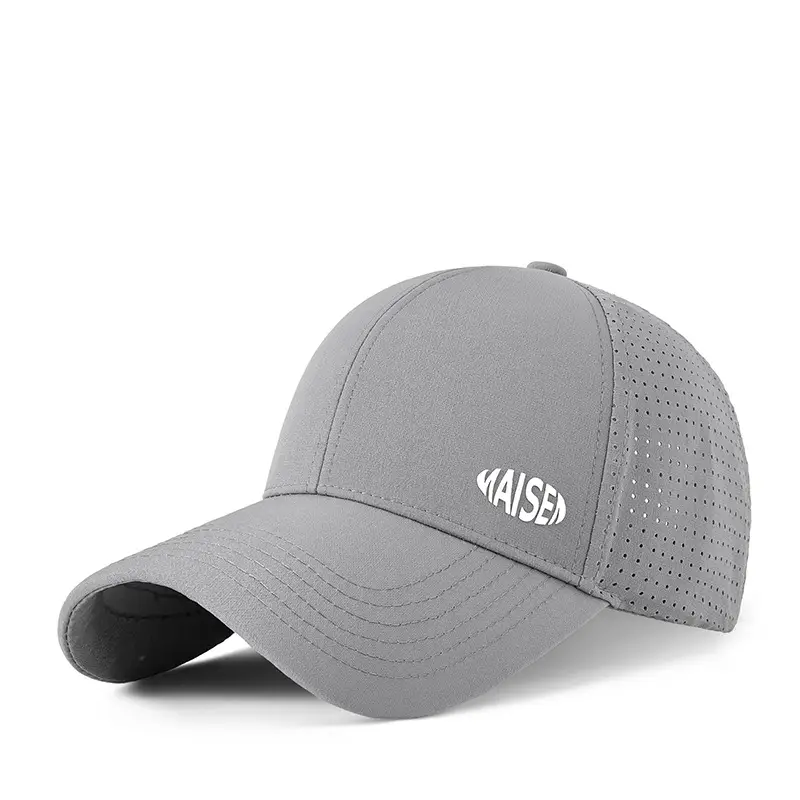 White Mesh Baseball Cap with Brand Logo - Image 4