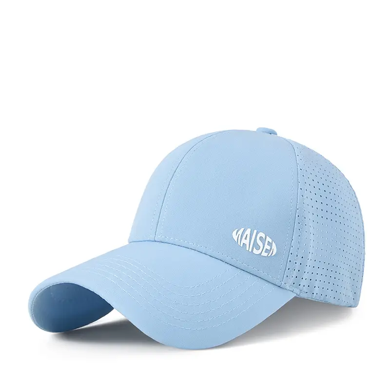 White Mesh Baseball Cap with Brand Logo - Image 6