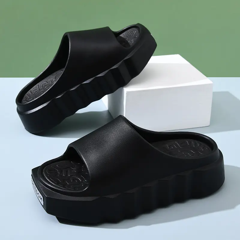 Women's Summer Thick Bottom Non-slip Breathable Square Head Slippers for Women - Image 6