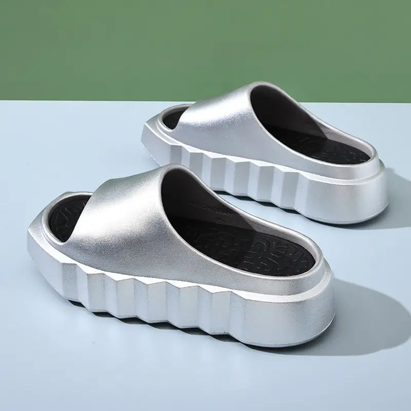 Women's Summer Thick Bottom Non-slip Breathable Square Head Slippers for Women - Image 7