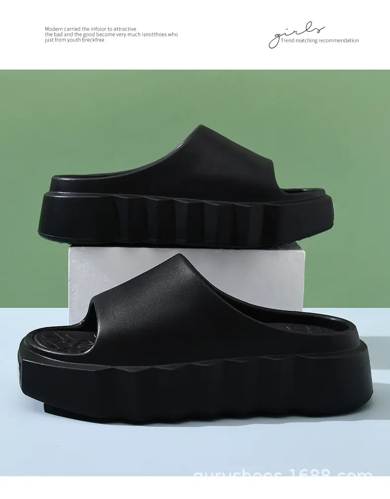 Women's Summer Thick Bottom Non-slip Breathable Square Head Slippers for Women — feature 20