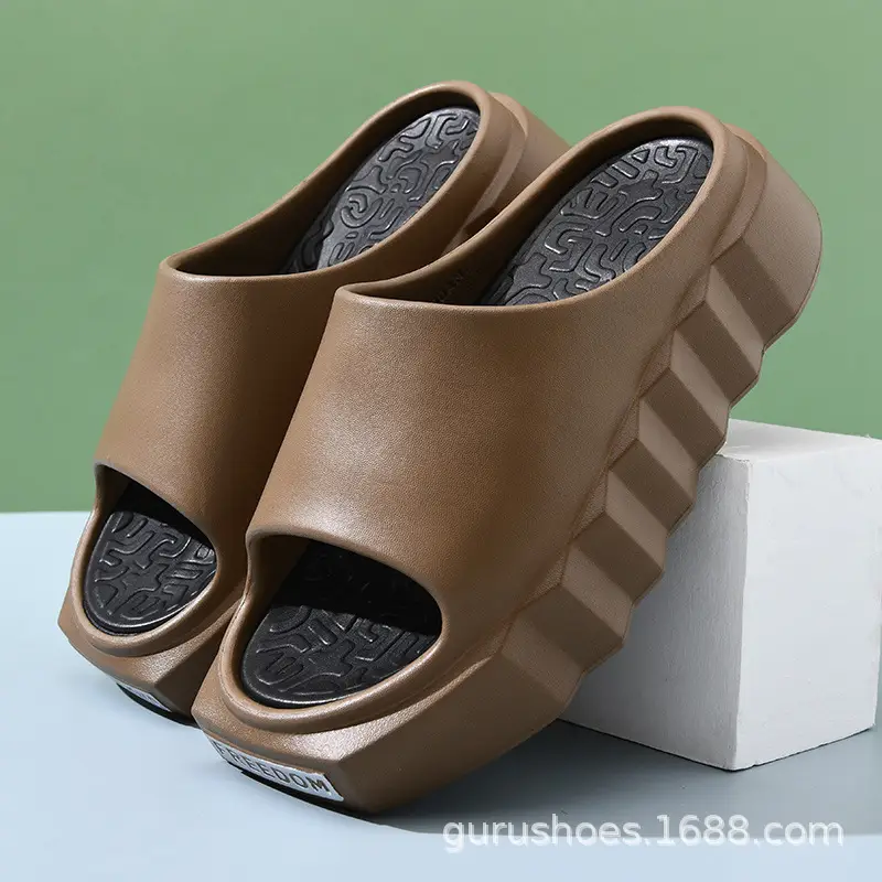 Women's Summer Thick Bottom Non-slip Breathable Square Head Slippers for Women - Image 3