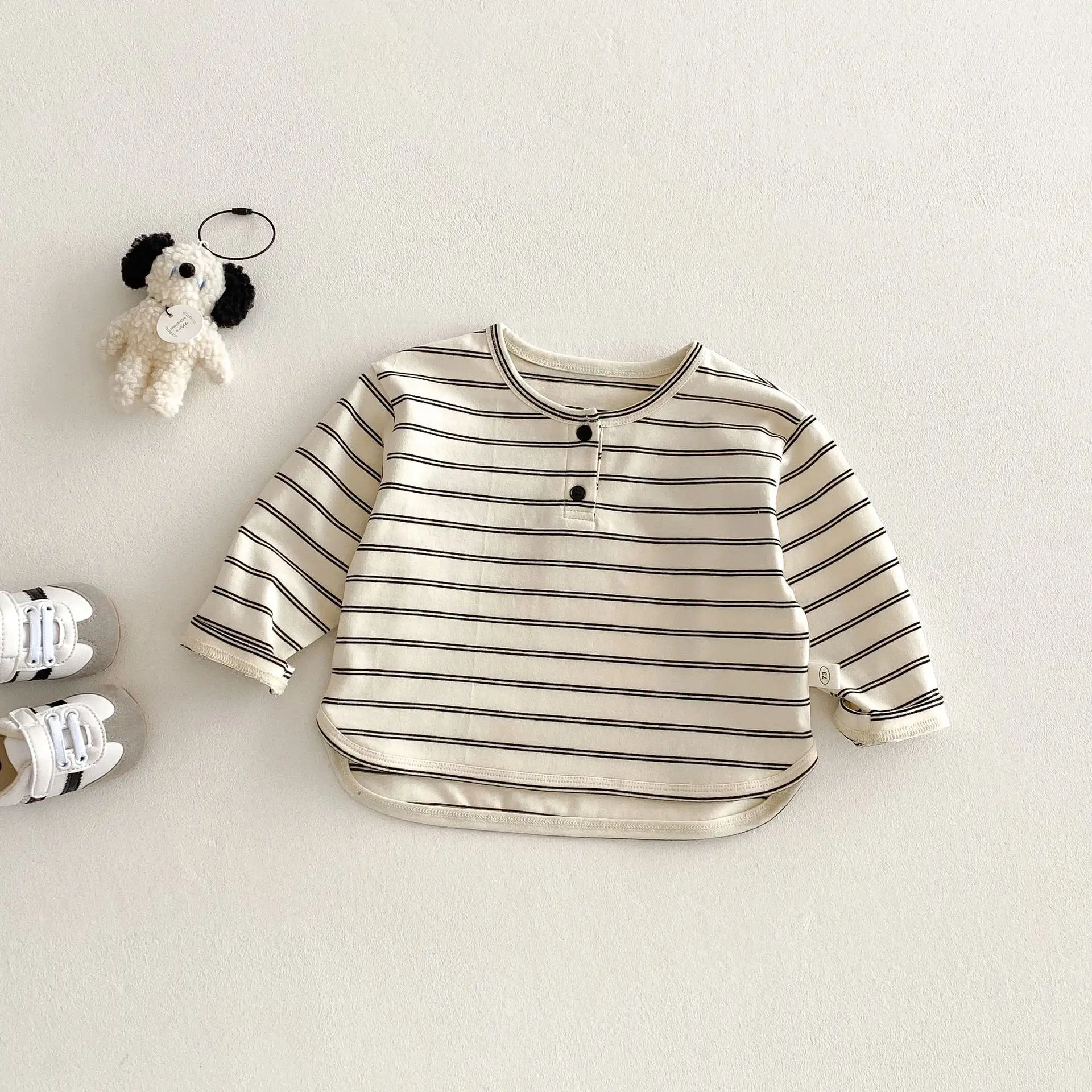 Spring Striped T-Shirt for Boys Small Left Right - Image 3