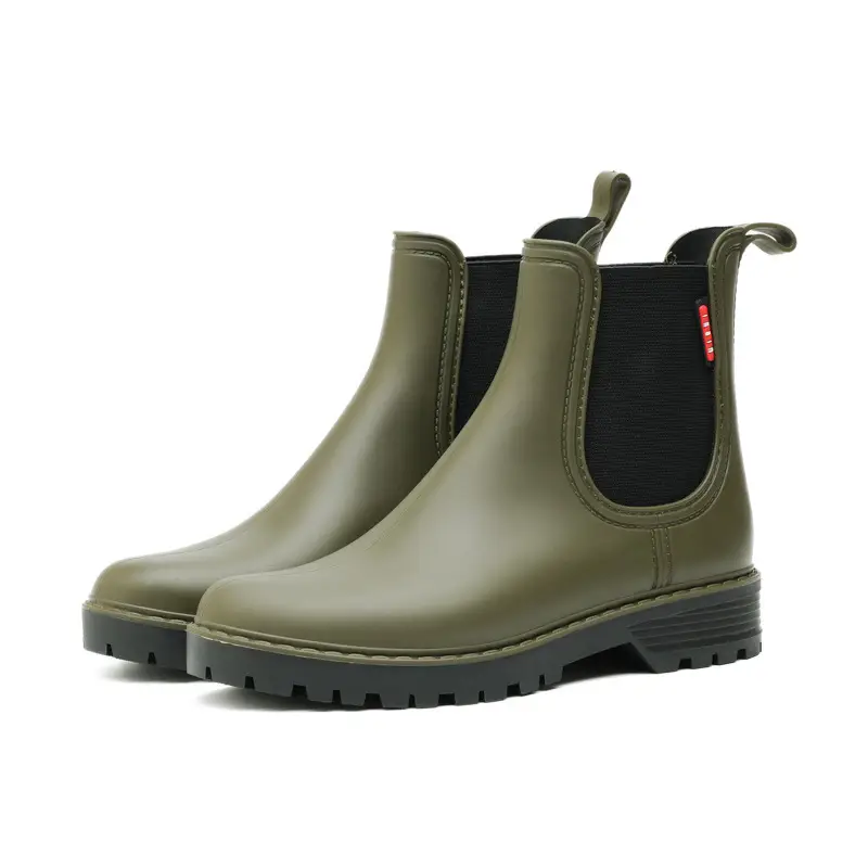 Cross-border Daifa Women's Short Tube Chelsea Rain Boots Fashionable New Arrival Low-top Water Shoes Lightweight Non-slip Rain Boots Women's overshoes - Image 4
