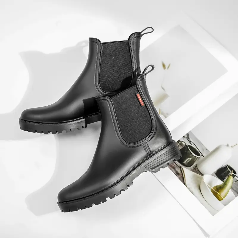 Cross-border Daifa Women's Short Tube Chelsea Rain Boots Fashionable New Arrival Low-top Water Shoes Lightweight Non-slip Rain Boots Women's overshoes - Image 5